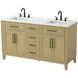 Virginia 60 X 35 inch Honey Brown Bathroom Vanity Cabinet