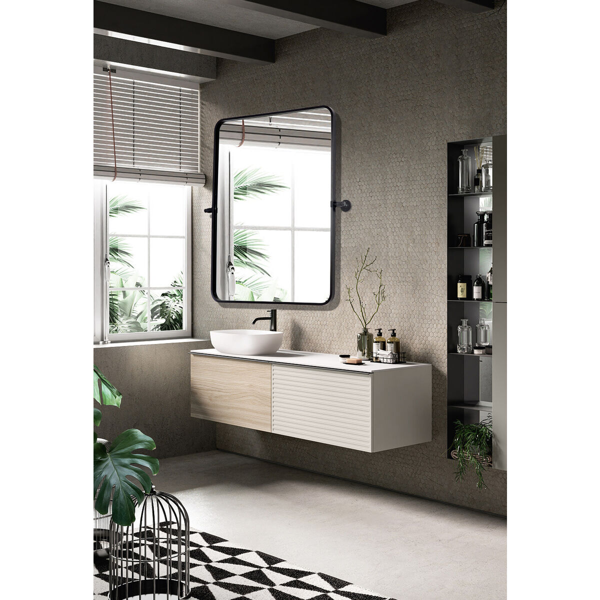 Everly 32 X 24 inch Black Mirror