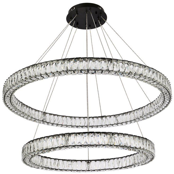Monroe 2 Light 42 inch Black Pendant Ceiling Light