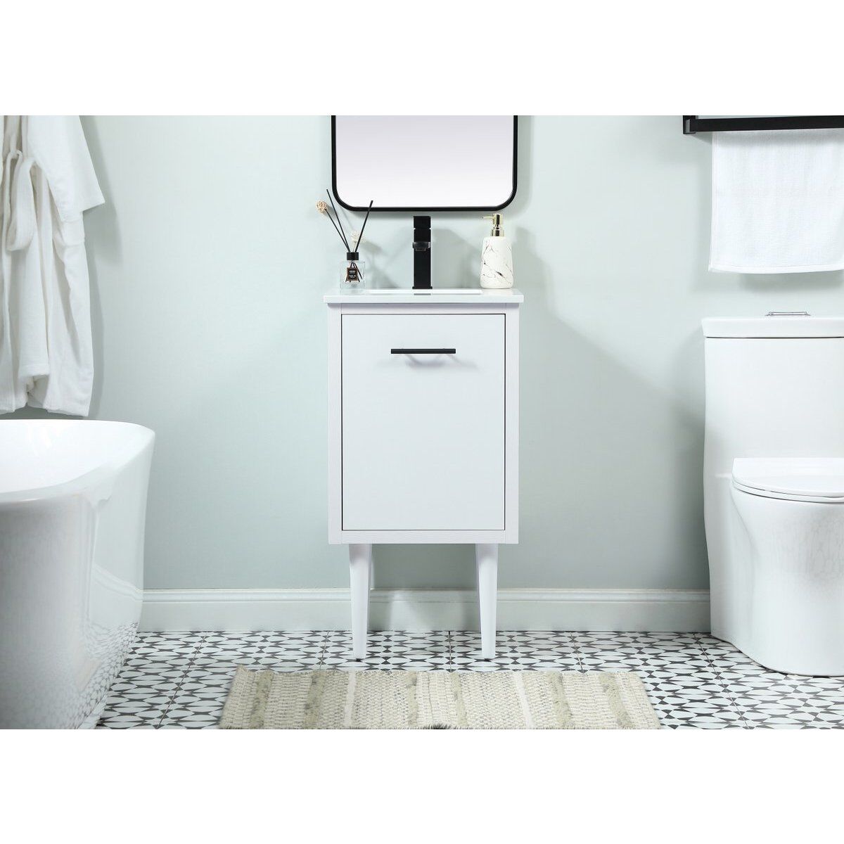 Cyrus 19 X 18 X 33.5 inch White Vanity Sink Set