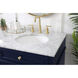 Williams 60 X 35 inch Blue and Brush Gold Vanity Sink Set