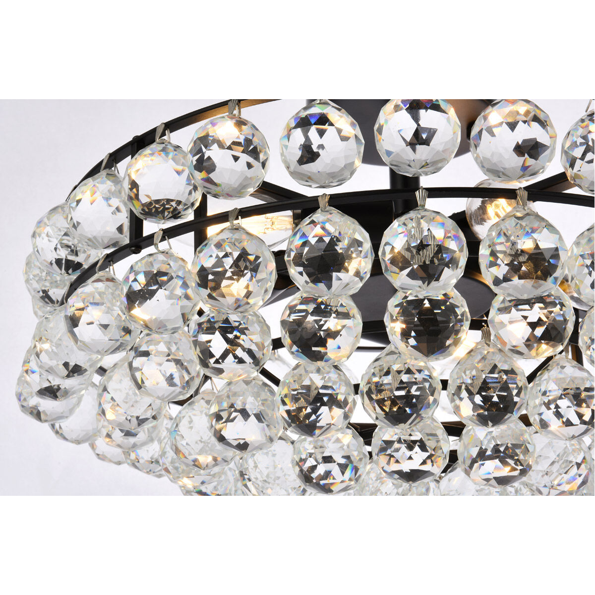 Savannah 5 Light 18 inch Black Flush Mount Ceiling Light