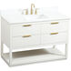 Larkin 48 X 22 X 34 inch White Vanity Sink Set