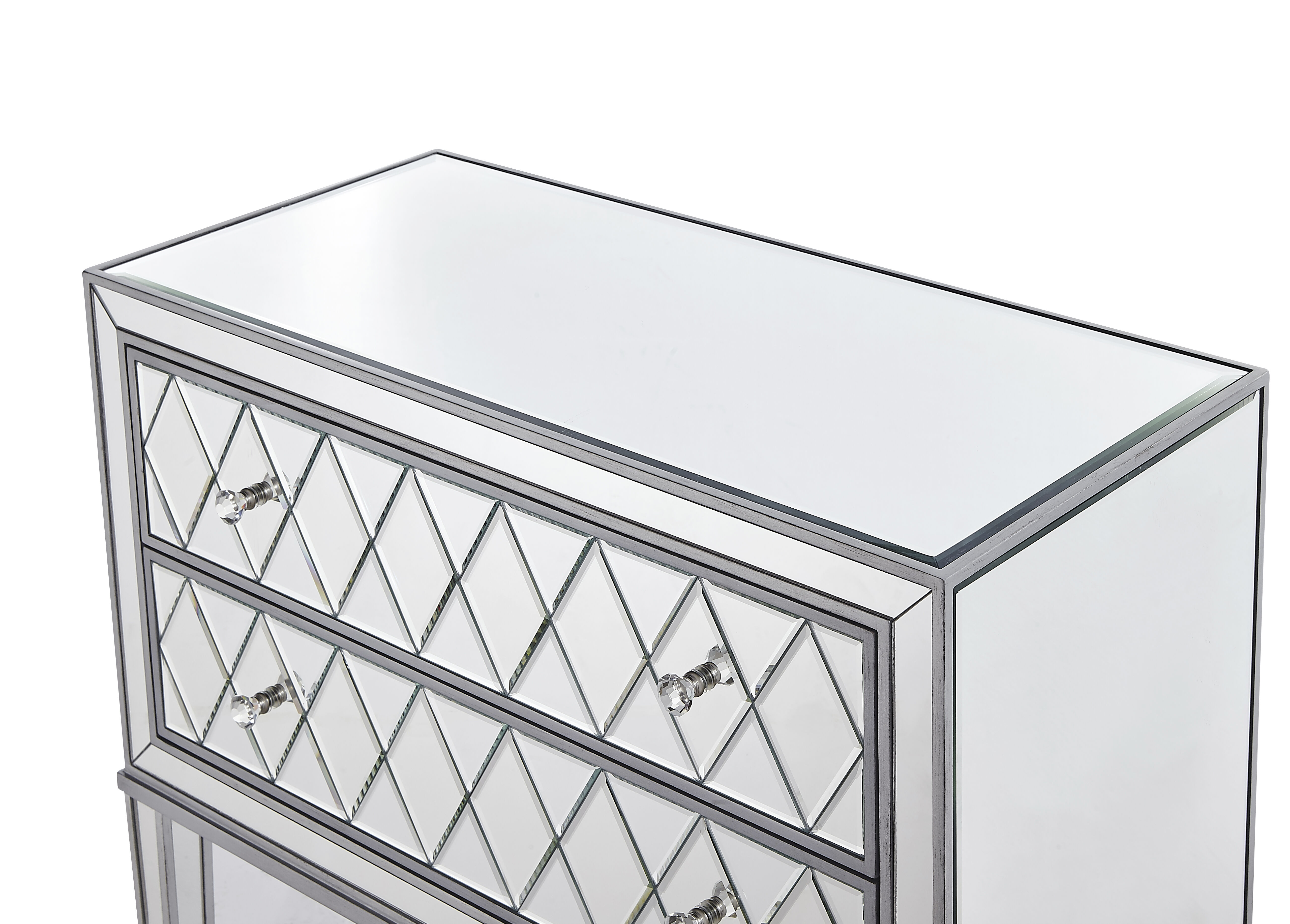 Reflexion 34 X 34 inch Antique Hand Rubbed Silver Nightstand