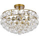 Savannah 3 Light 16 inch Brass Flush Mount Ceiling Light