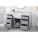 Franklin 60 X 22 X 35 inch Grey Bathroom Vanity Cabinet