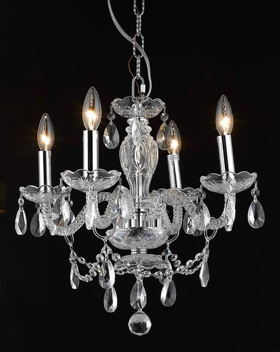 Princeton 4 Light 17 inch Chrome Pendant Ceiling Light in Clear