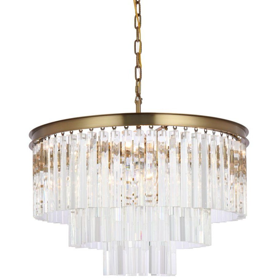 Sydney 9 Light 26 inch Satin Gold Chandelier Ceiling Light
