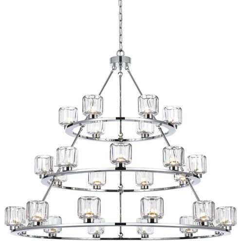 Cadence 27 Light 48 inch Chrome Chandelier Ceiling Light