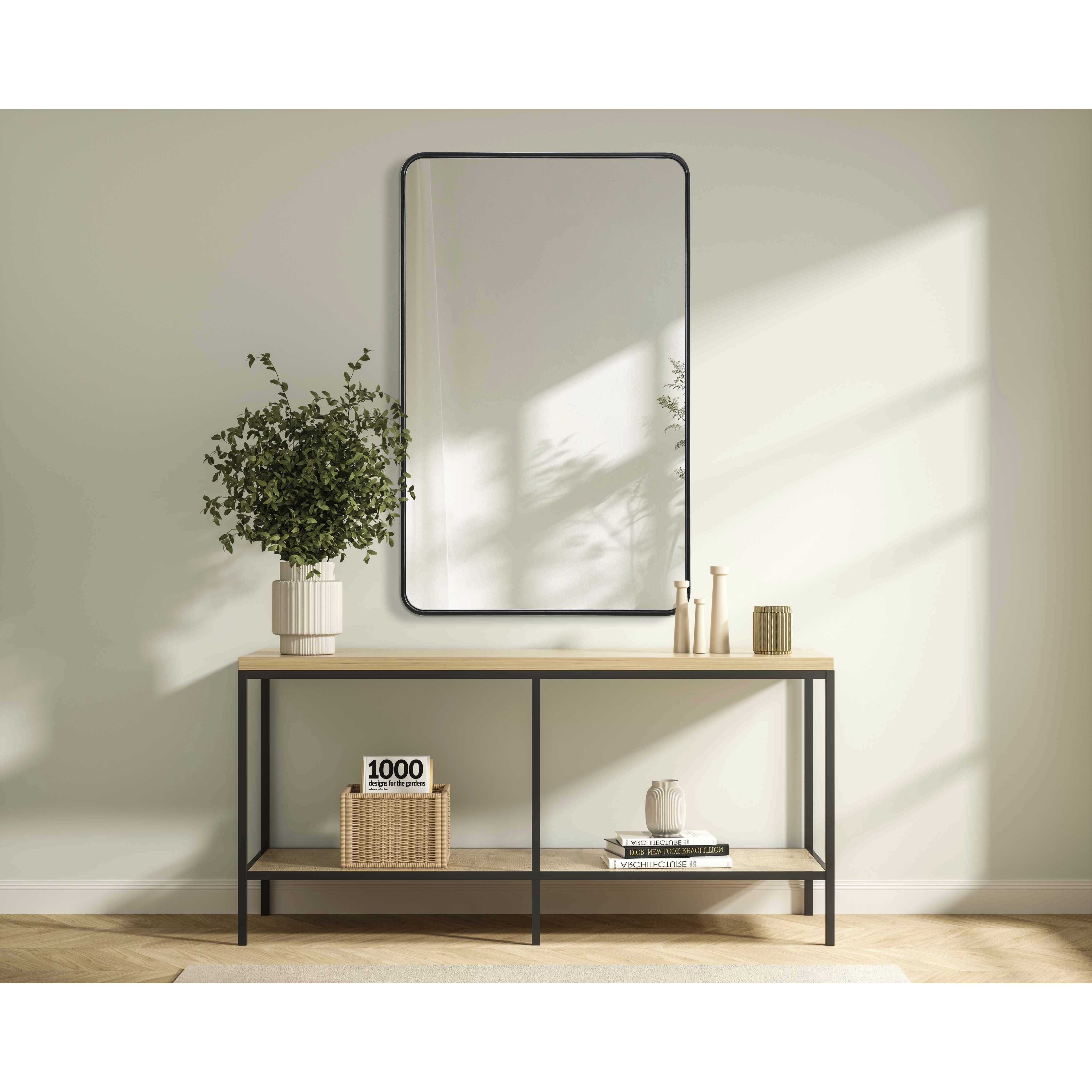 Remy 48 X 30 inch Black Mirror