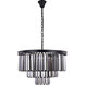 Sydney 9 Light 26 inch Matte Black Chandelier Ceiling Light, Urban Classic