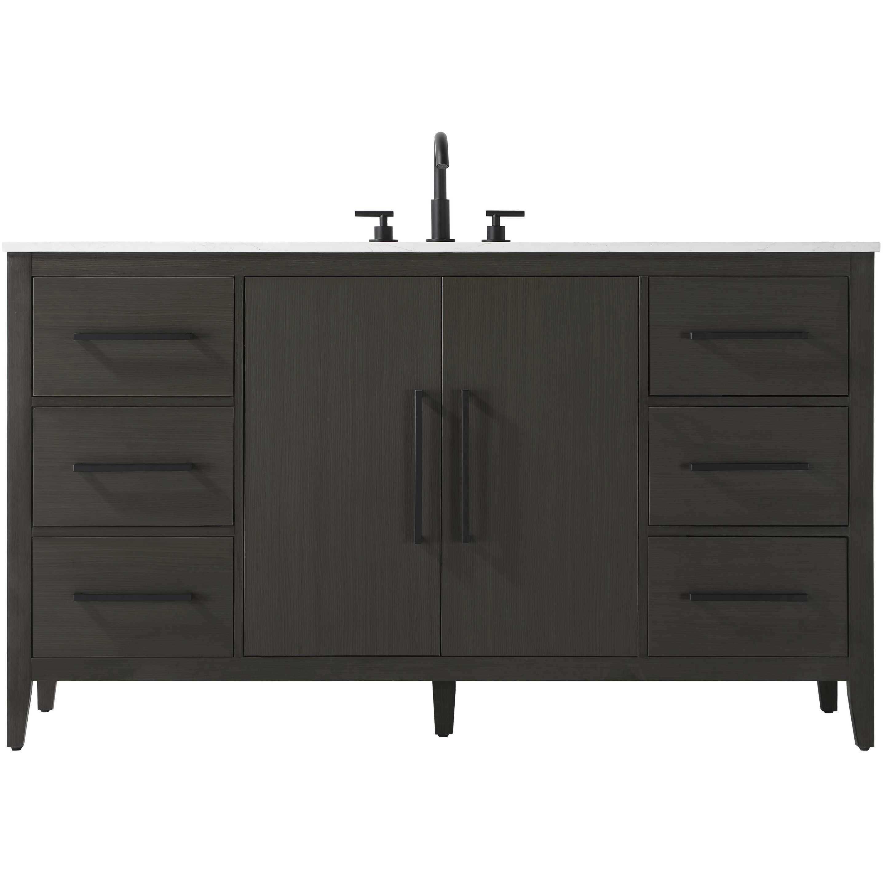 Millie 60 X 35 inch Mocha Brown Bathroom Vanity Cabinet
