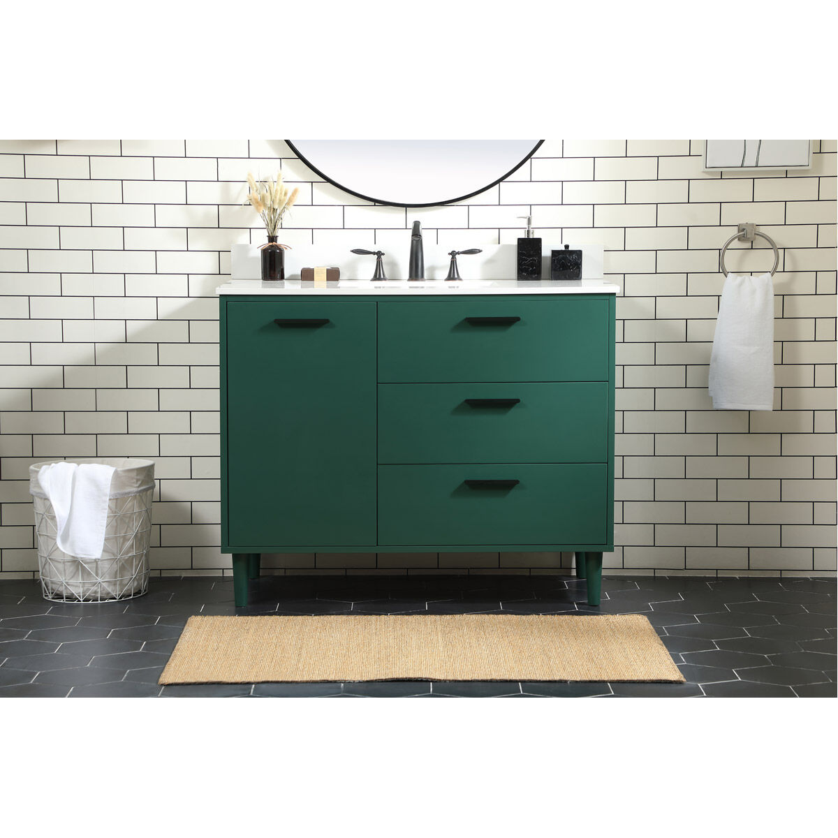 Baldwin 42 X 22 X 34 inch Green Vanity Sink Set
