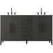 Millie 60 X 35 inch Mocha Brown Bathroom Vanity Cabinet