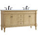 Lexington 60 X 21.5 X 35 inch Antique Beige and Antique Bronze Vanity Sink Set in Antique Brass