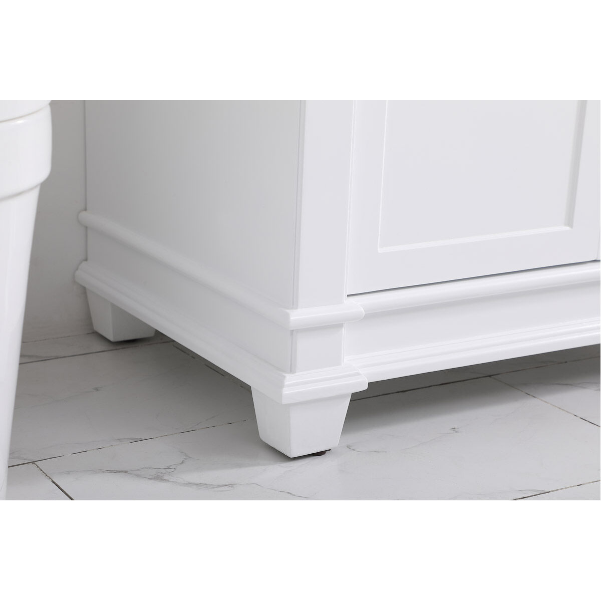 Wesley 42 X 21.5 X 35 inch White Vanity Sink Set