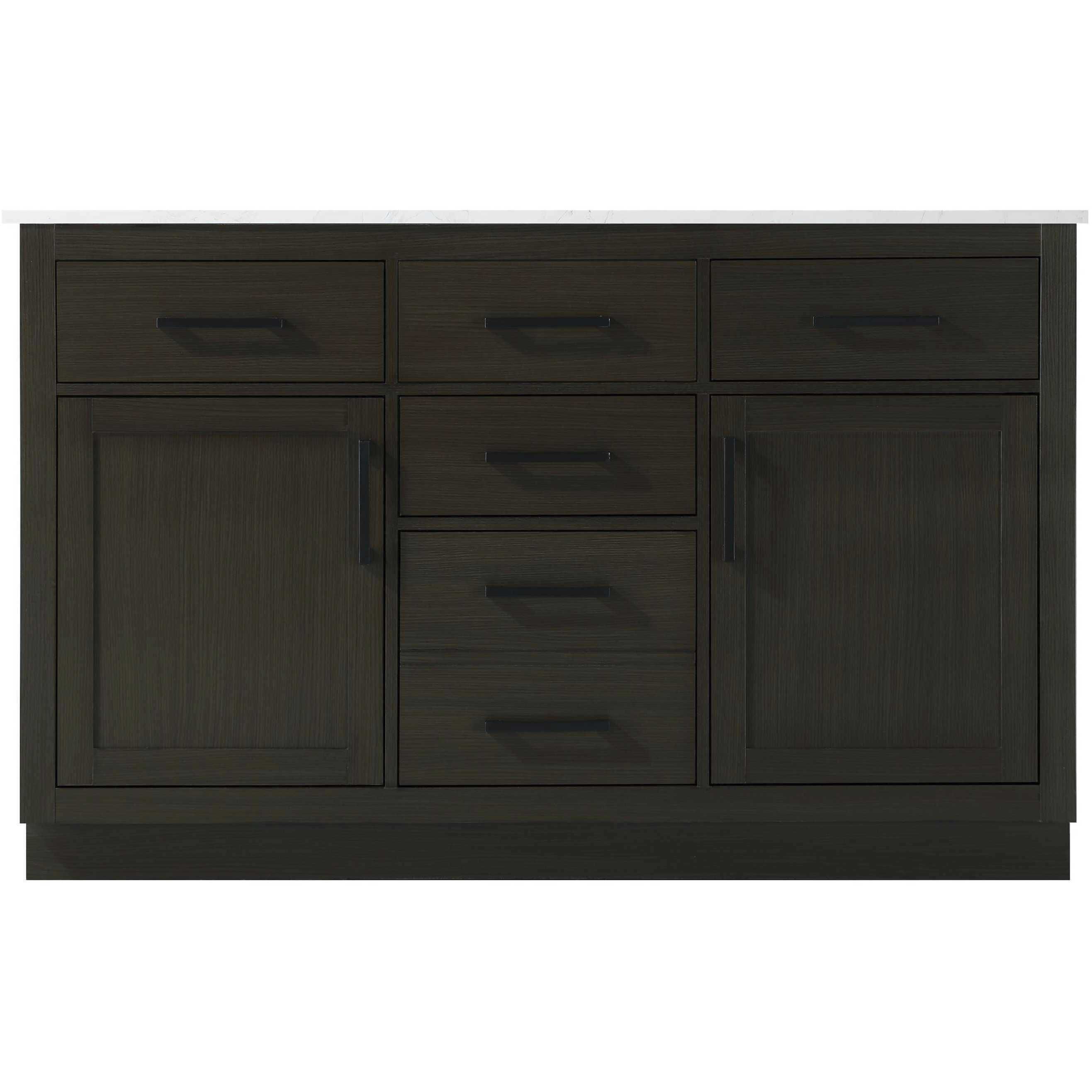 Alden 54 X 35 inch Mocha Brown Bathroom Vanity Cabinet