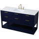 Larkin 60 X 22 X 34 inch Blue Vanity Sink Set in 1