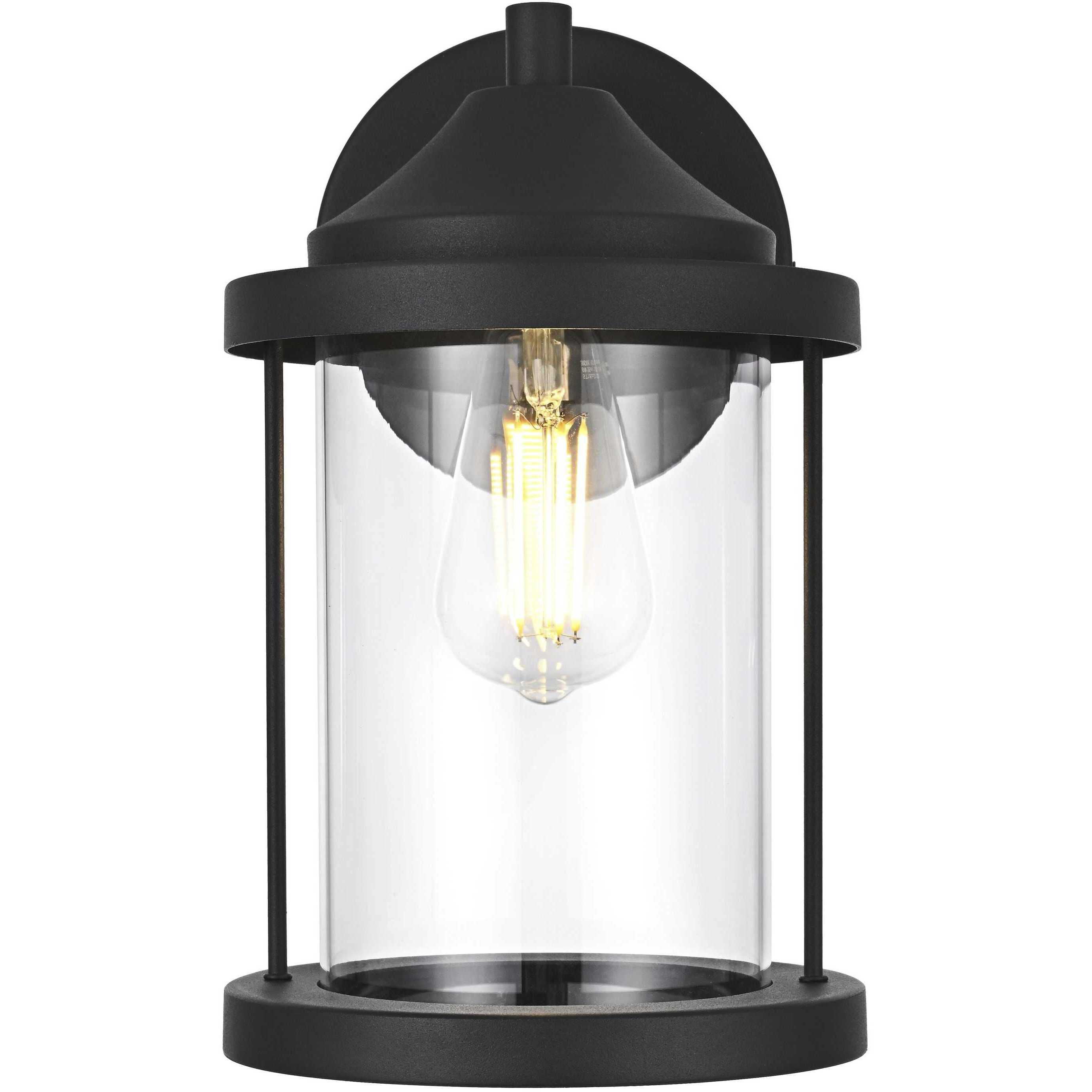 Roy 1 Light 12 inch Black Outdoor Wall Sconce