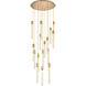 Weston 16 Light 36 inch Satin Gold Pendant Ceiling Light
