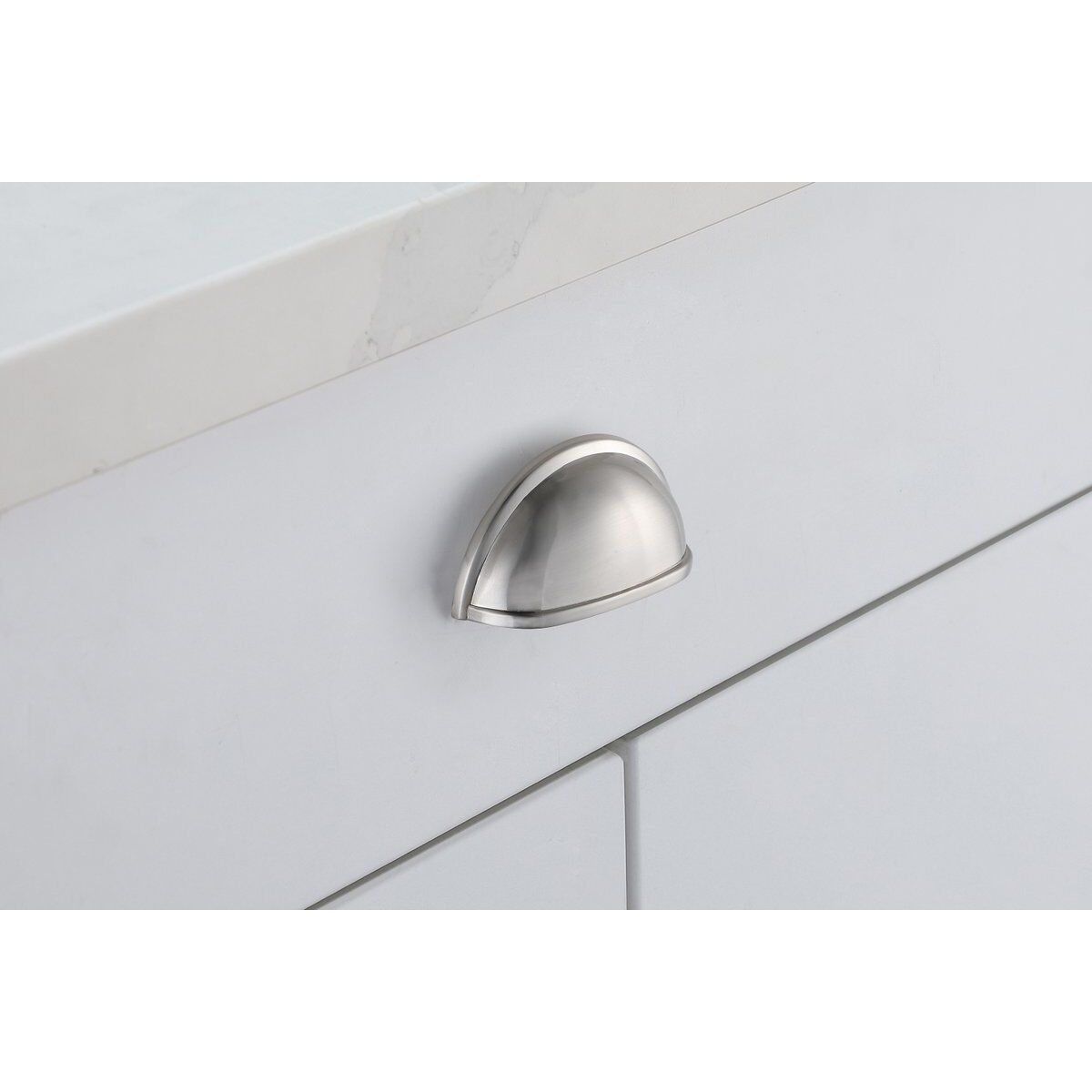 Atticus Brushed Nickel Hardware Drawer Pull, Set of 10