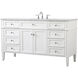 Park Avenue 60 X 22 X 35 inch White Vanity Sink Set