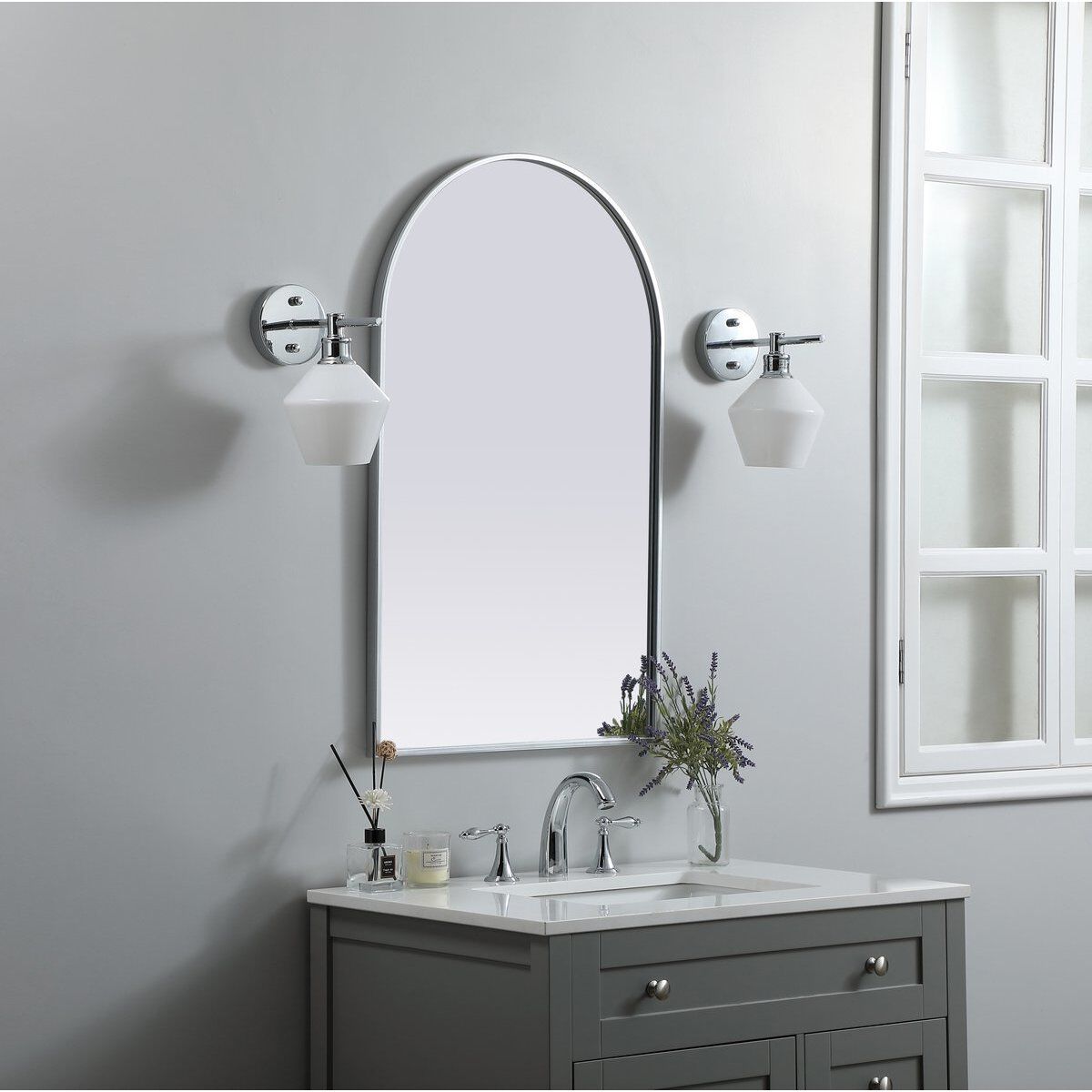 Ayra 36 X 22 inch Silver Mirror