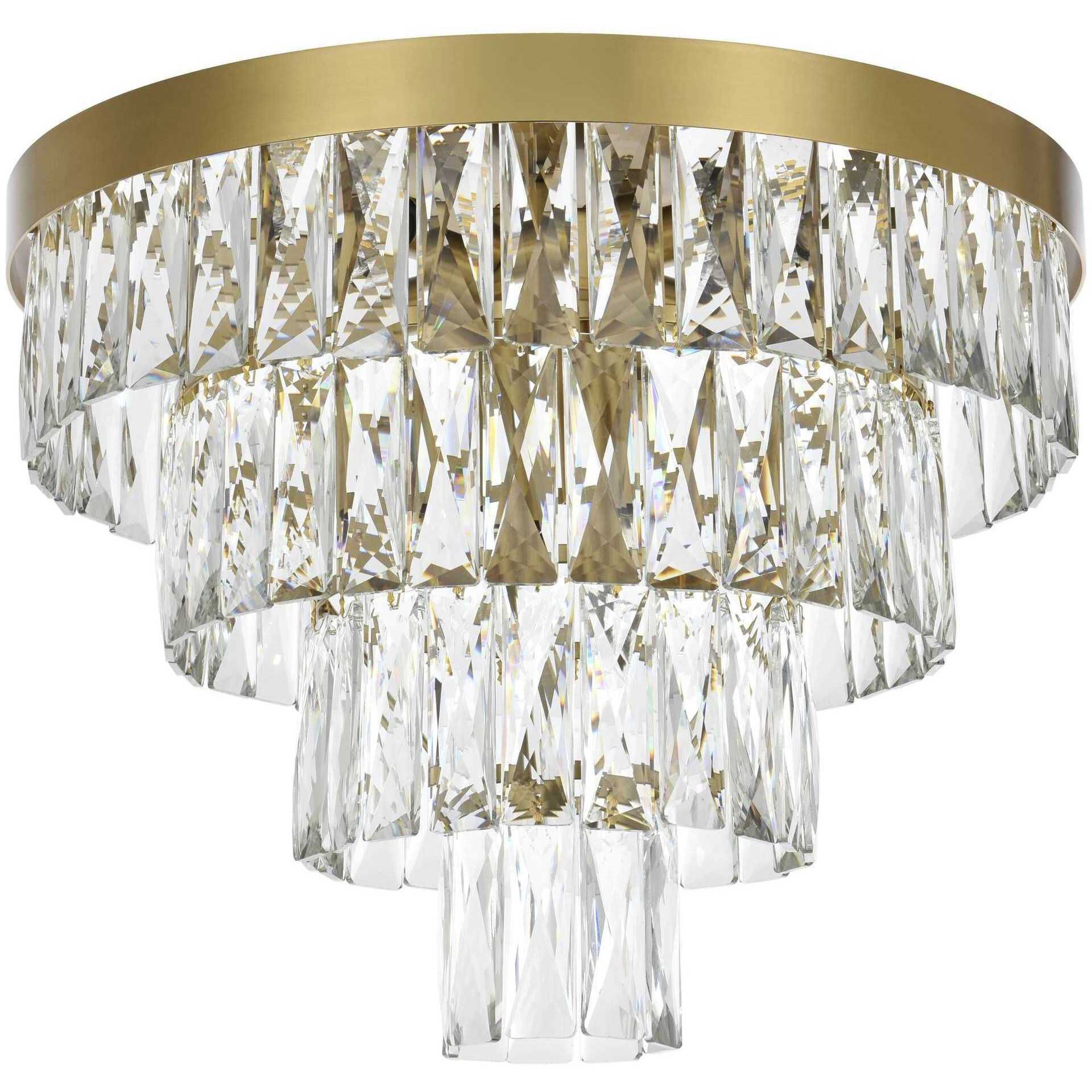 Josephine 6 Light 18 inch Satin Gold Flush Mount Ceiling Light
