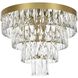 Josephine 6 Light 18 inch Satin Gold Flush Mount Ceiling Light