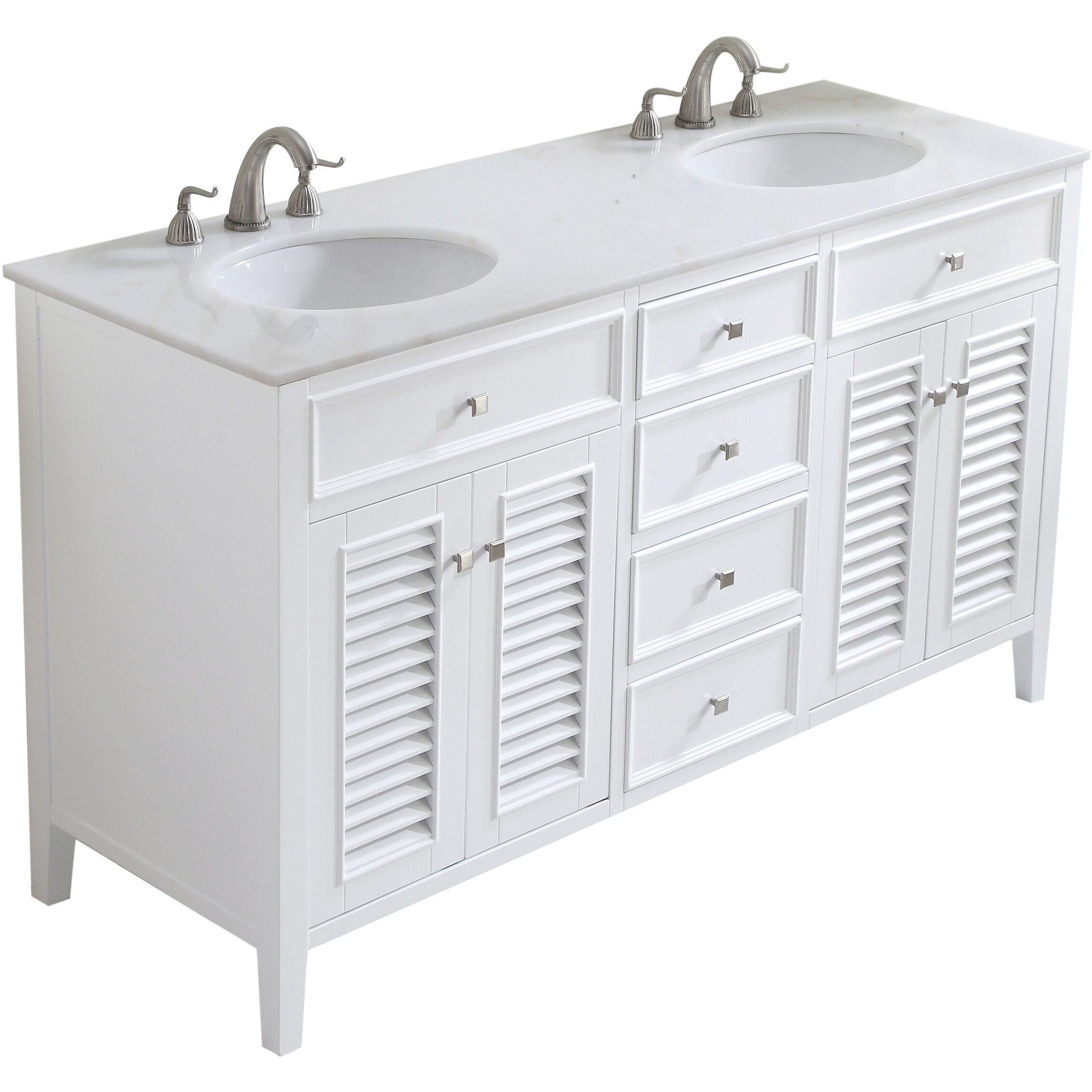 Cape Cod 60 X 35 inch White Vanity Set