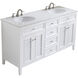Cape Cod 60 X 35 inch White Vanity Set