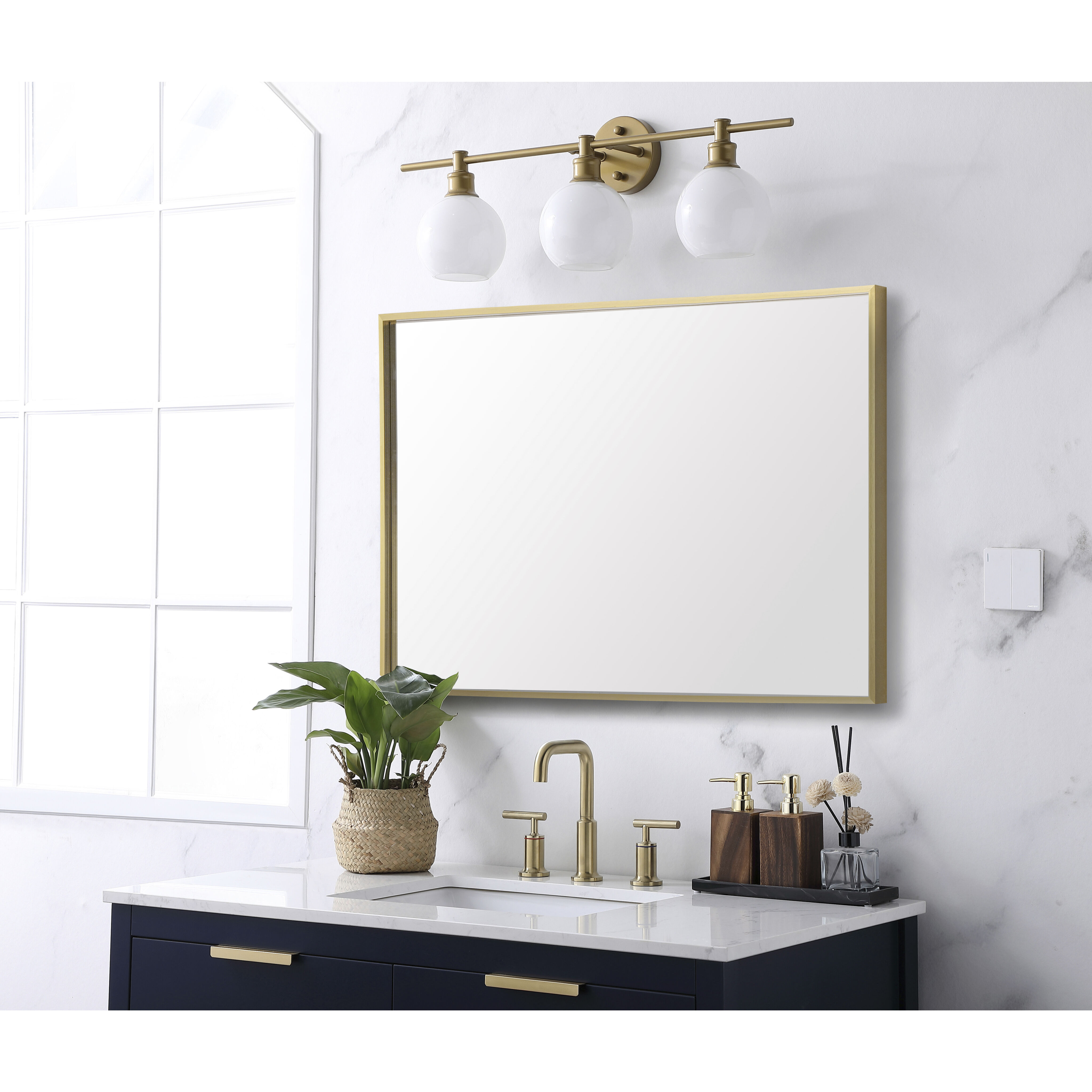 Grace 36 X 24 inch Gold Mirror