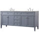Park Avenue 72 X 22 X 35 inch Grey Vanity Sink Set
