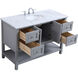 Metropolis 48 X 22 X 34 inch Grey Vanity Sink Set