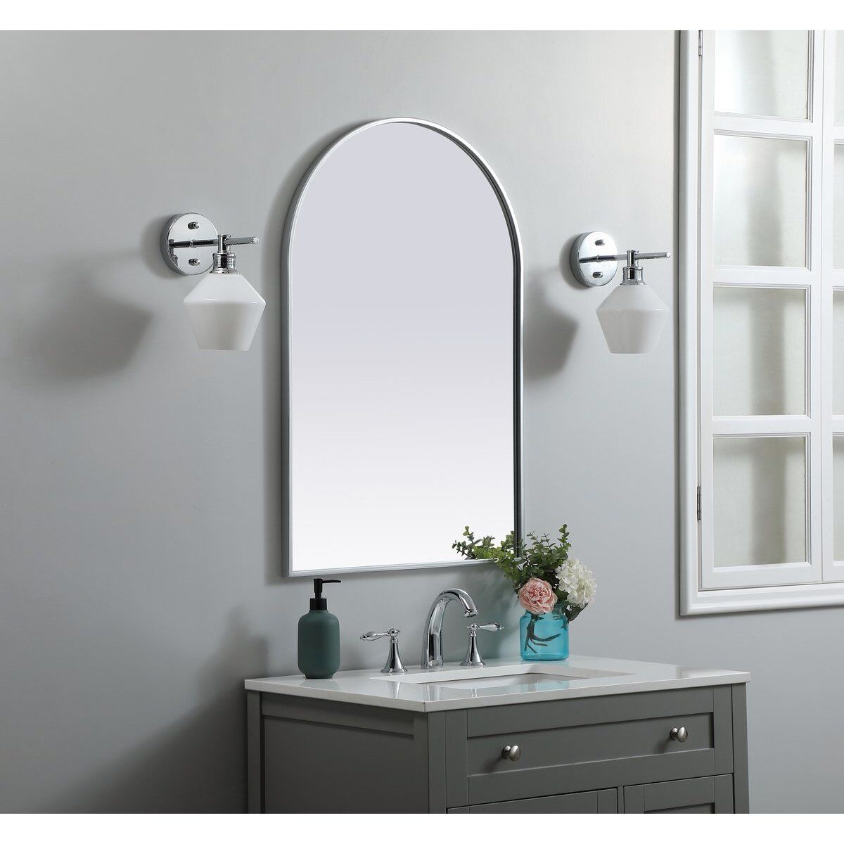 Ayra 36 X 24 inch Silver Mirror