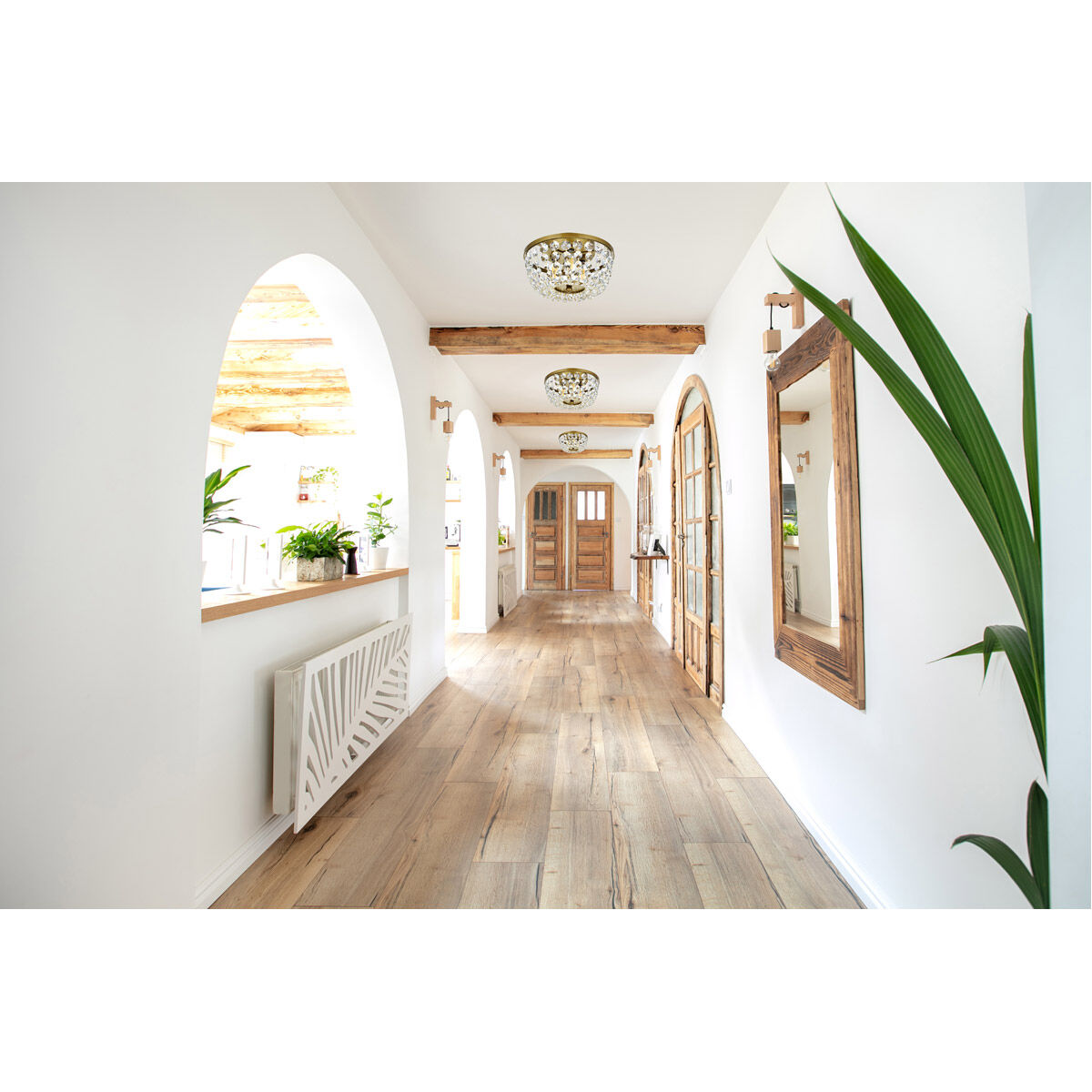 Cora 3 Light 10 inch Brass Flush Mount Ceiling Light