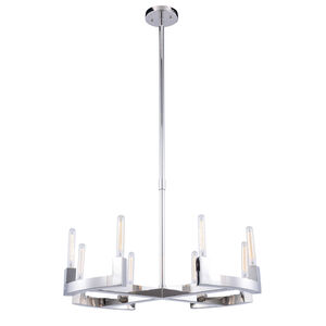 Corsica 8 Light 32 inch Polished Nickel Chandelier Ceiling Light, Urban Classic