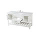 Clement 60 X 22 X 34 inch White Bathroom Vanity Cabinet