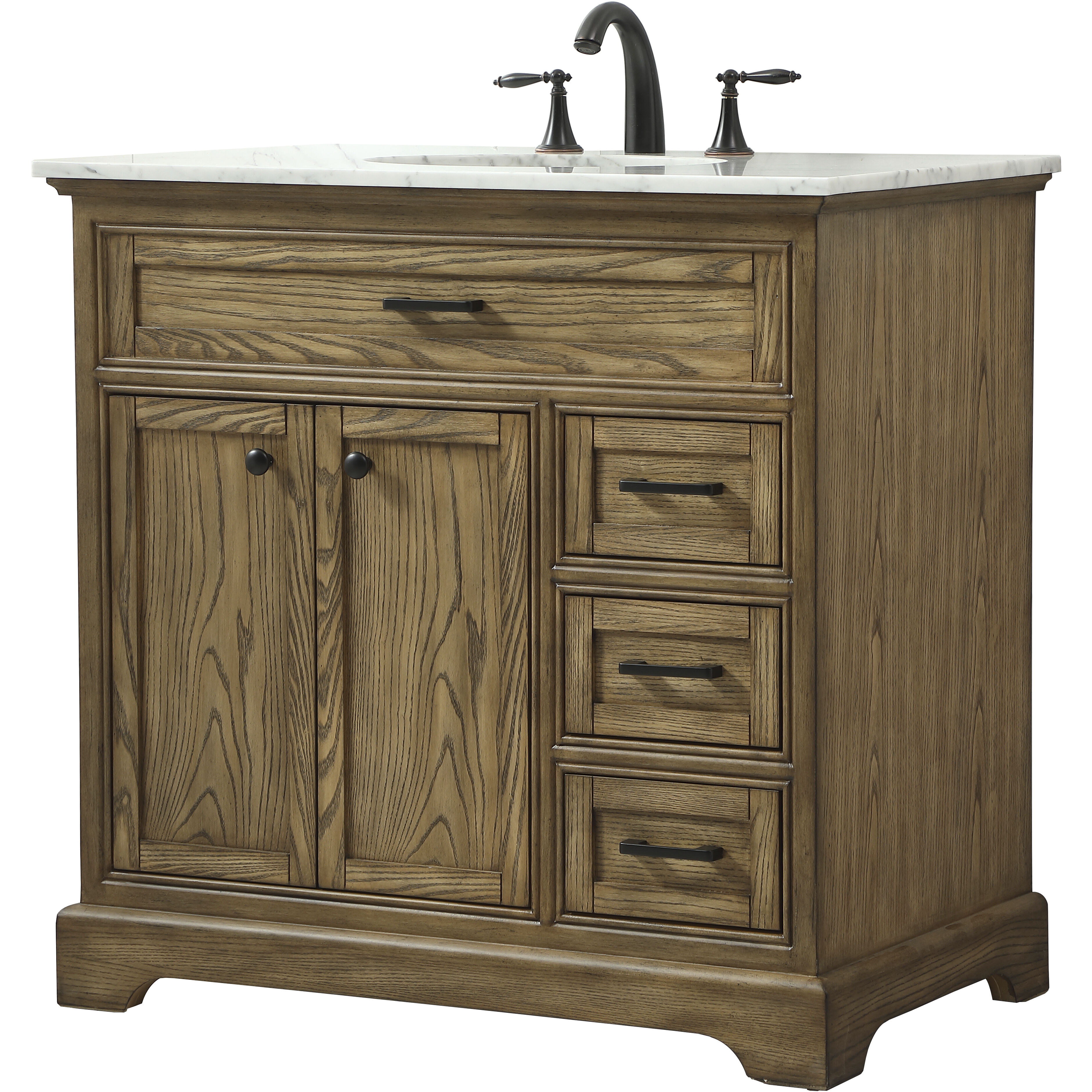 Americana 36 X 22 X 35 inch Driftwood Vanity Sink Set