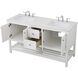 Theo 60 X 22 X 34 inch White Vanity Sink Set