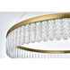 Rune 1 Light 32 inch Satin Gold Chandelier Ceiling Light