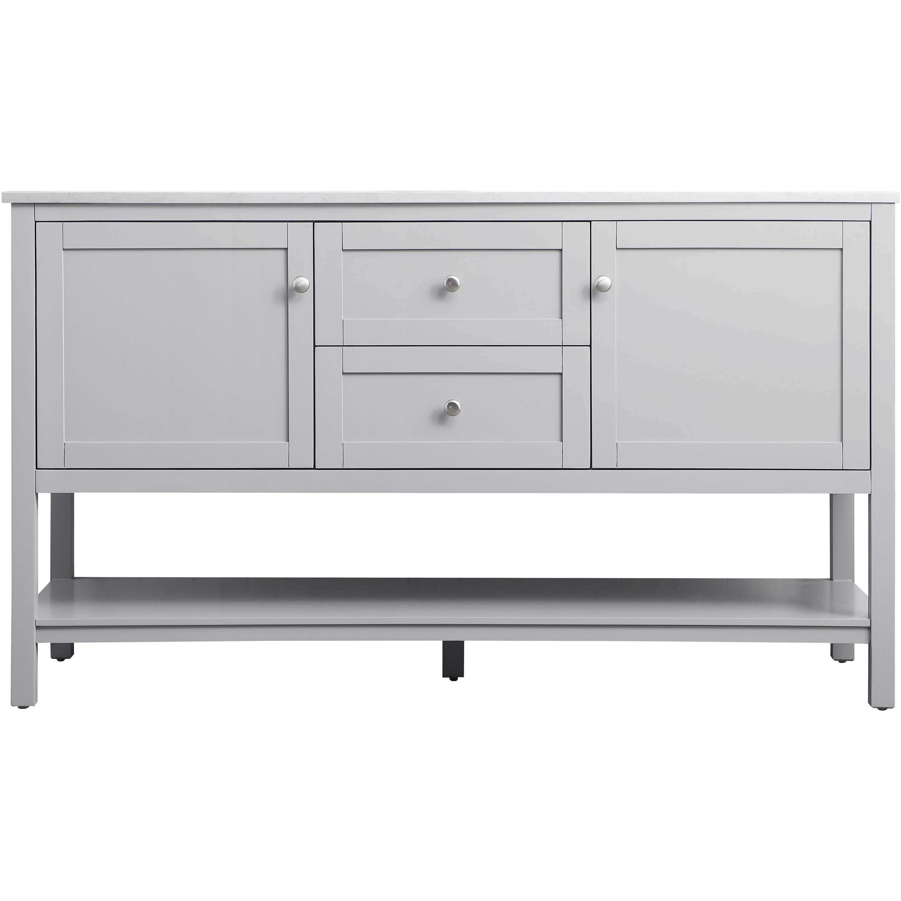 Heath 60 X 21.5 X 35 inch Grey Vanity Sink Set