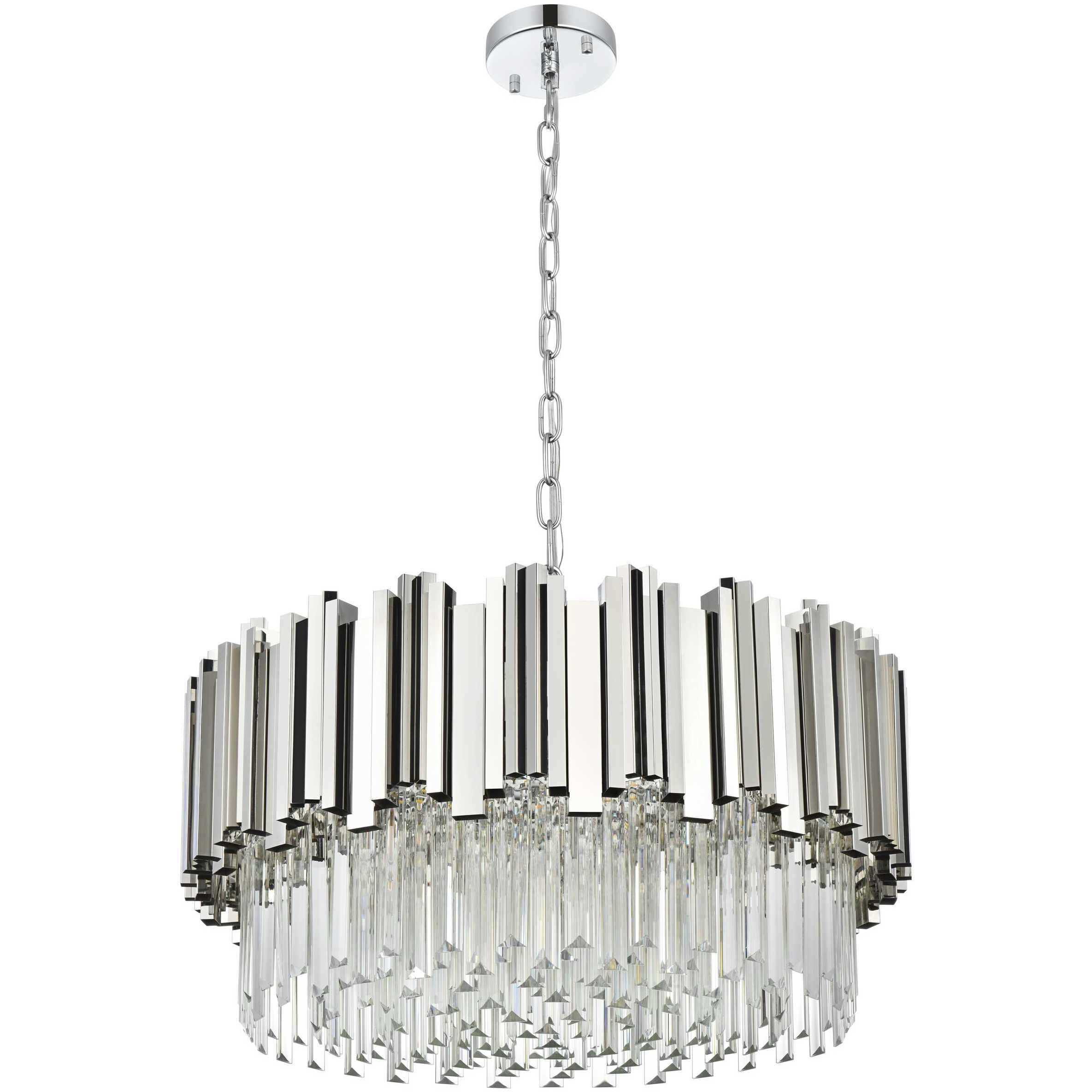 Willow 8 Light 24 inch Chrome Chandelier Ceiling Light