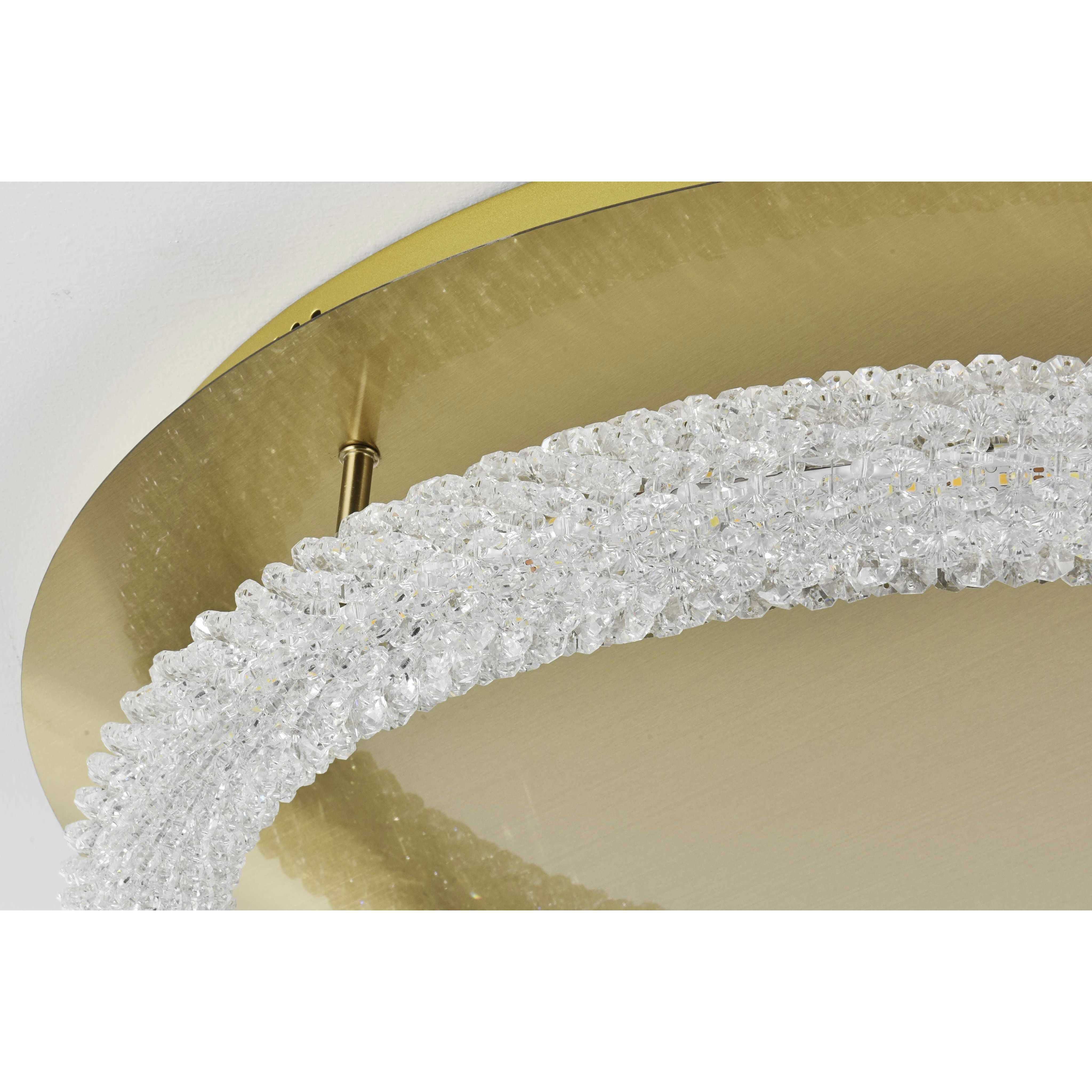 Bowen 1 Light 29.5 inch Satin Gold Flush Mount Ceiling Light