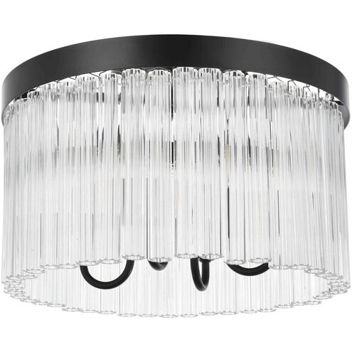 Harlow 4 Light 16 inch Black Flush Mount Ceiling Light