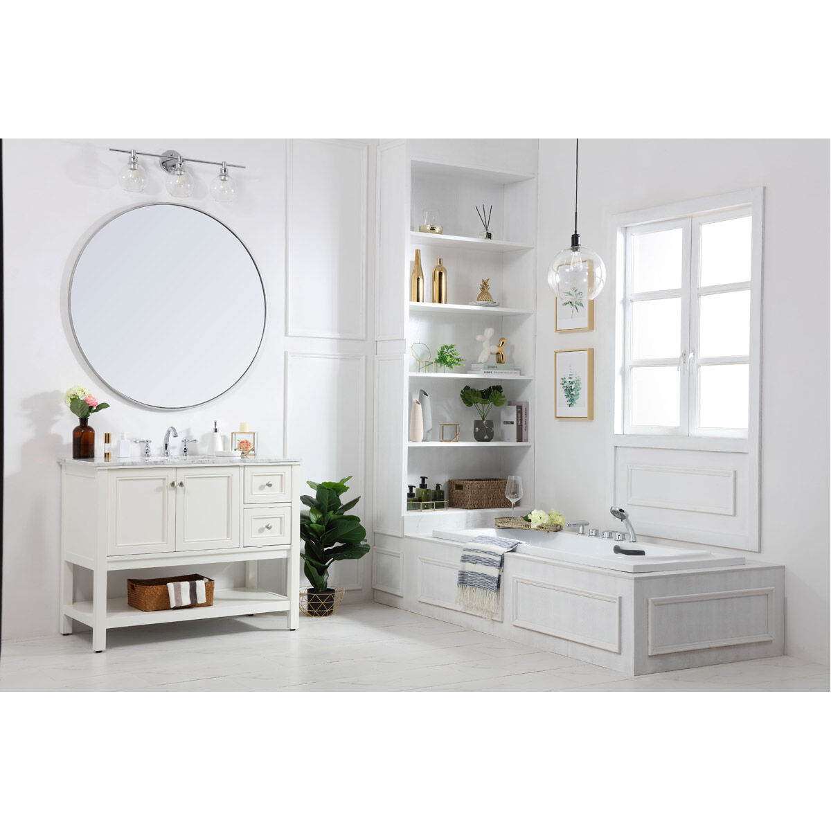 Metropolis 42 X 22 X 33.75 inch White Vanity Sink Set