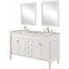 Lexington 60 X 21 X 35 inch Antique White with White Marble Vanity Set