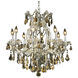 Maria Theresa 9 Light 26 inch Chrome Dining Chandelier Ceiling Light in Golden Teak