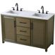 Alina 54 X 34 inch Hazel Oak Bathroom Vanity Cabinet