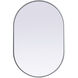 Asha 36 X 24 inch Silver Mirror in 24 x 36